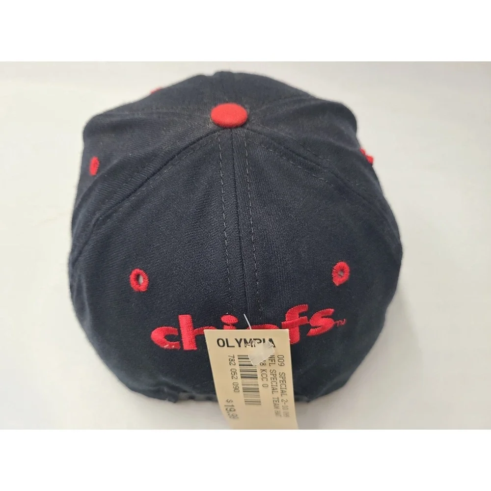 Vintage Kansas City Chiefs New Era Low Profile‎ Snapback Hat Cap Wool Black Red